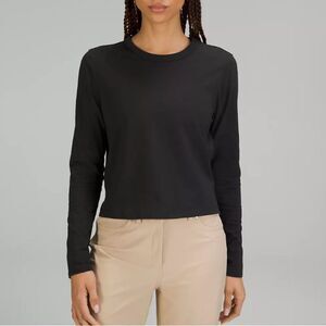 Lululemon Classic-Fit Cotton-Blend Long-Sleeve Shirt Black
size 10